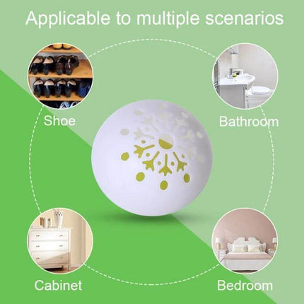 Hollow Ball Shoe Cabinet Deodorant Freshener For Shoes And Home - pack of six plant-extract hollow ball capsules for shoes, bathroom, cabinet, bedroom