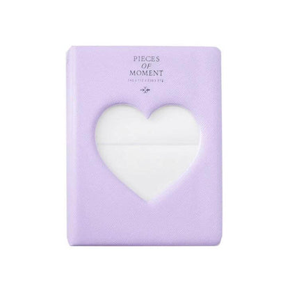Hollow Heart 64 Pockets Photo Album for Instax Mini Sky Blue - compact sky blue album with hollow heart cover for 64 Instax Mini photos