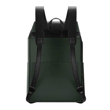 Huawei Style Laptop Backpack For Everyday Use Size L green backpack rear view with padded straps and 15.6-inch laptop compartment
