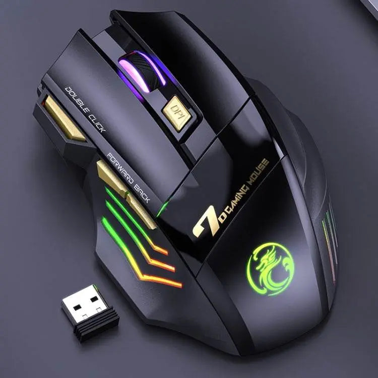 iMICE GW-X7 2.4G Bluetooth Dual Mode 7-Button Mouse for Gaming