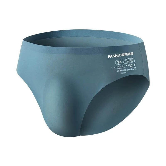 Ice Silk Men's Underwear Summer Seamless Briefs Assorted Colors lightweight seamless blue brief for summer active wear XL–4XL