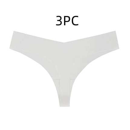 Ice Silk Seamless T Back Panty Nude For Everyday Comfort - nude low-waist seamless T-back, breathable nylon ice silk, invisible under fitted skirts and leggings