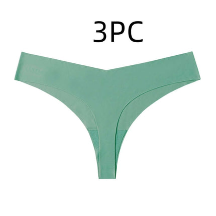 Ice Silk Seamless T Back Panty Nude For Everyday Comfort - nude low-waist seamless T-back panty for invisible wear under fitted skirts and leggings