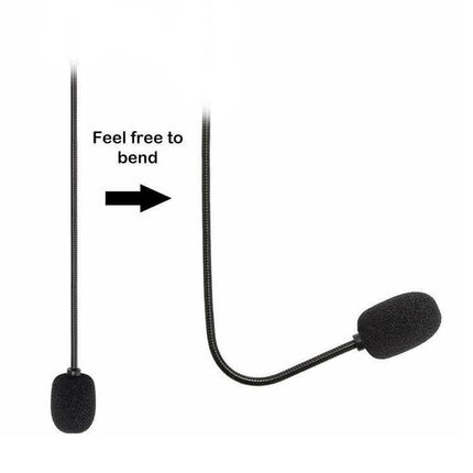 Inline 3.5mm Straight Plug Gaming Mic 19cm For Headset Live - flexible gooseneck omnidirectional mic with foam windscreen for streaming