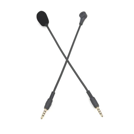Inline 3.5mm Straight Plug Gaming Mic 19cm For Headset Live - black in-line omnidirectional mic with 3.5mm straight plug for streaming
