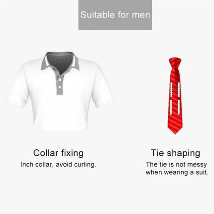 Invisible Anti-Slip Shirt Straps For Secure Wear, 85x18mm - clear PET adhesive strips for collar fixing and tie shaping to prevent strap or collar slipping