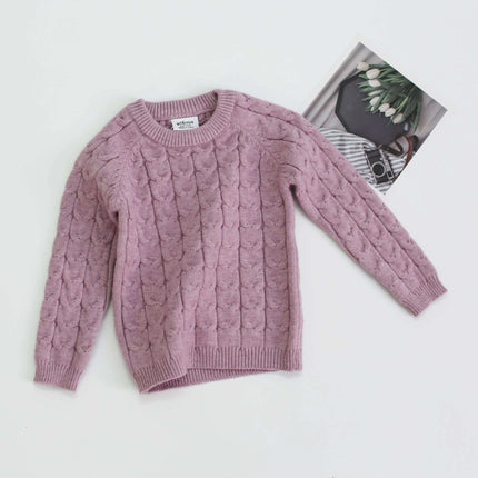 Kids Grey Casual Sweater For Autumn And Winter Wear - slim-fit polyester kids sweater for school and play, easy layering for cooler seasons