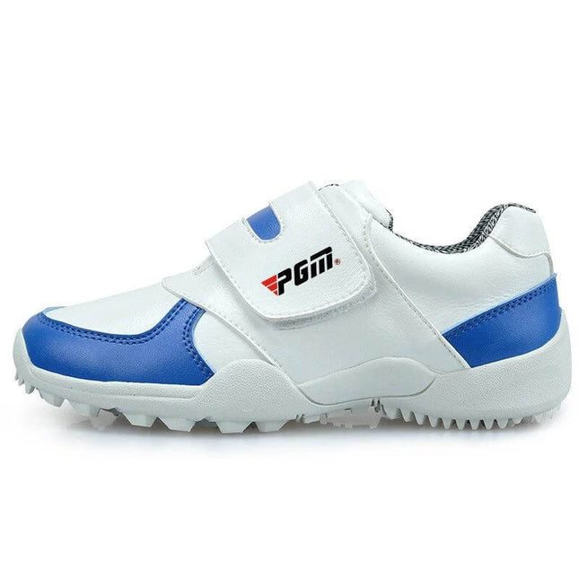 Kids Velcro Breathable Sports Shoes For Boys And Girls For Play white and blue low-profile velcro sneaker for outdoor play