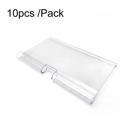 Clear plastic Label Strip Price Sign Pack For Shelves 40 x 60 mm with rounded corners, shelf price holder for supermarkets and small shops