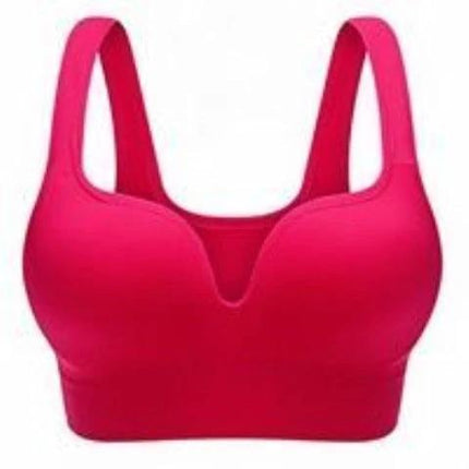 Large Seamless 3D Sports Bra With Cotton Lining, Vest Style in pink seamless 3D design with cotton lining for low- to medium-impact workouts