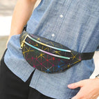 Double Zipper Rhombus (Black ) / Black