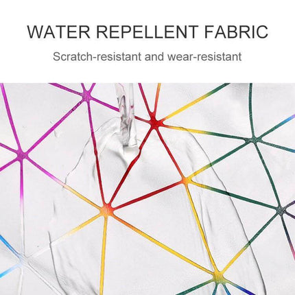 Laser Pattern PU Leather Waist Bag Black For Everyday Use - close-up of water-repellent, scratch-resistant laser pattern PU fabric with water beading