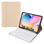 For Samsung Galaxy Tab S6 Lite / Gold+White Keyboard