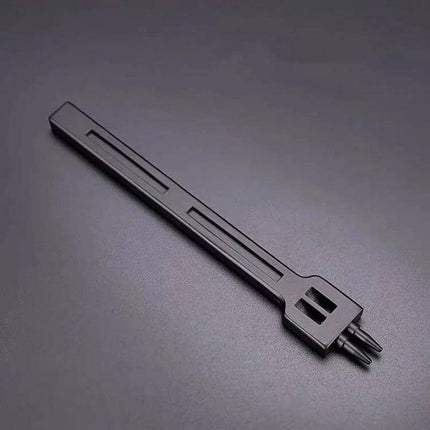 Leather Round Punch Tool Set 4mm-6mm For Hand Sewing - matte black ergonomic handle with 4mm,5mm,6mm round punches and 1mm aperture, ideal for belts and wallets