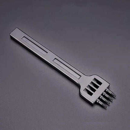 Leather Round Punch Tool Set 4mm-6mm For Hand Sewing – matte finish ergonomic 4/5/6mm leather hole punch set with 1mm aperture for belts wallets straps
