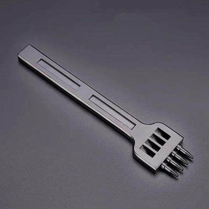 Leather Round Punch Tool Set 4mm-6mm For Hand Sewing matte electrophoresis finish ergonomic handle 4mm 5mm 6mm set
