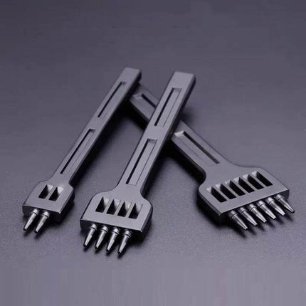Leather Round Punch Tool Set 4mm-6mm For Hand Sewing – matte finish ergonomic 4mm 5mm 6mm leather hole punch set with 1mm aperture