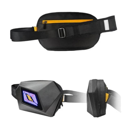 LED Illuminated Motorcycle Shoulder Bag For Outdoor Use Water Repellent with built-in LED display and water-repellent shell