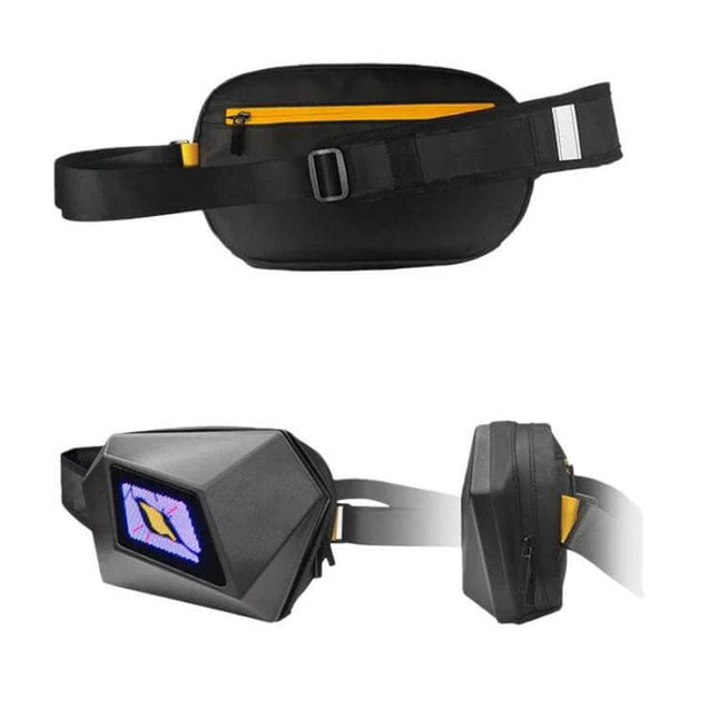 LED Illuminated Motorcycle Shoulder Bag For Outdoor Use Water Repellent with built-in LED display and water-repellent shell