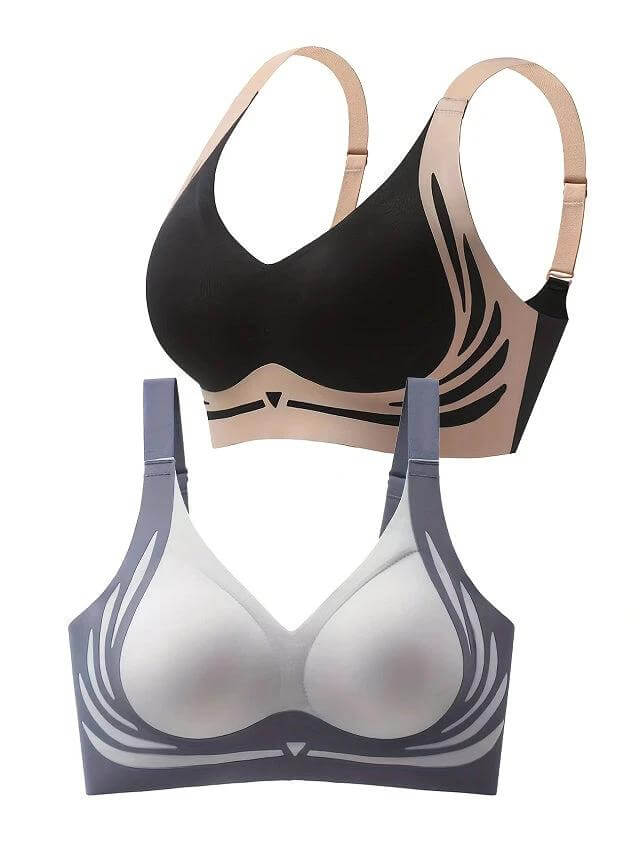 Light Support Running Sports Bra With Fixed Cups Size M L - black and gray nylon blend light-support running sports bra with fixed molded cups