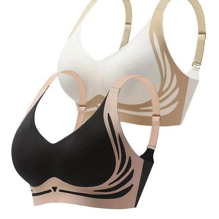 Light Support Running Sports Bra With Fixed Cups Size M L - nylon blend light-support running bra with fixed molded cups in black and beige, quick-dry breathable