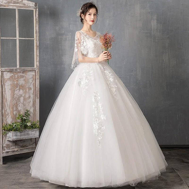 Long Sleeve Wedding Dress With Train For Your Wedding Day, bridal ball gown with modest sleeves and flowing train, ideal for ceremonies