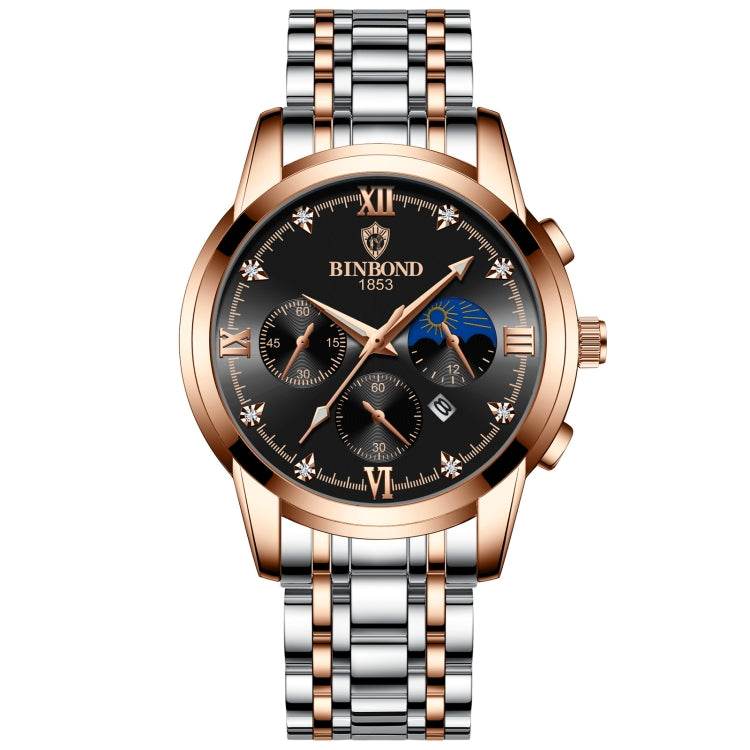 Luminous 30m Waterproof Rose Gold Leather Men's Watch