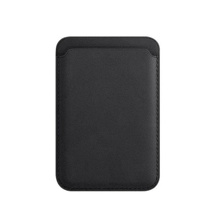 MagSafe Leather Wallet Card Case Holster For iPhone slim black PU leather wallet for iPhone 12/13 holds up to 3 cards, supports wireless charging