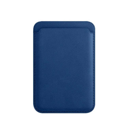 MagSafe Leather Wallet Card Case Holster For iPhone slim blue PU leather magnetic card holder fits iPhone 12/13 supports wireless charging