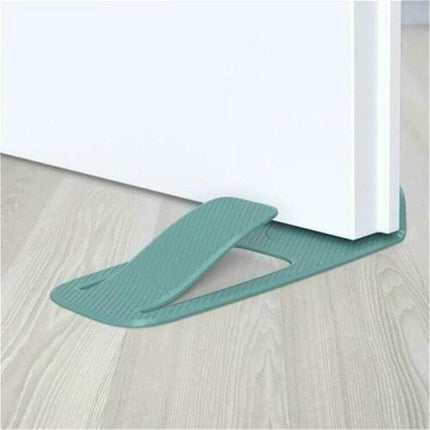 Spring Door Stopper Keeps Doors Open For Homes And Offices - matte plastic spring-loaded door stop for hands-free use