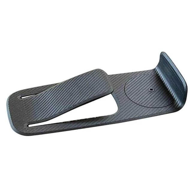 Spring Door Stopper Keeps Doors Open For Homes And Offices - matte black plastic spring-loaded door stopper for homes and offices