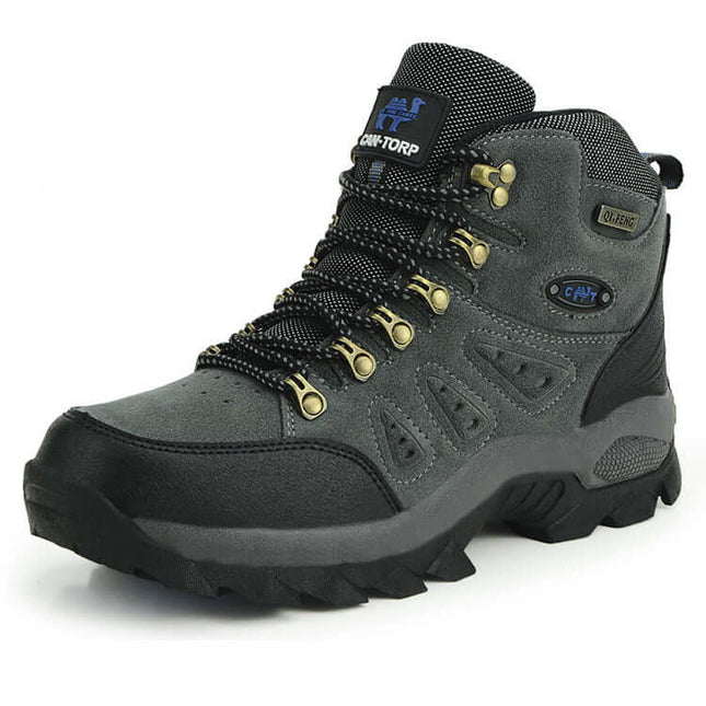 Men's High Top Hiking Shoes For Everyday Outdoor Use - breathable high-top hiking boot with ankle support, front-tie lacing and rugged traction