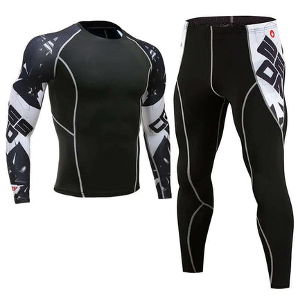 Sportswear Milk Silk Quick-Dry Running Suit For Everyday Use - black long-sleeve top and tights, lightweight breathable milk silk fabric, moisture-wicking