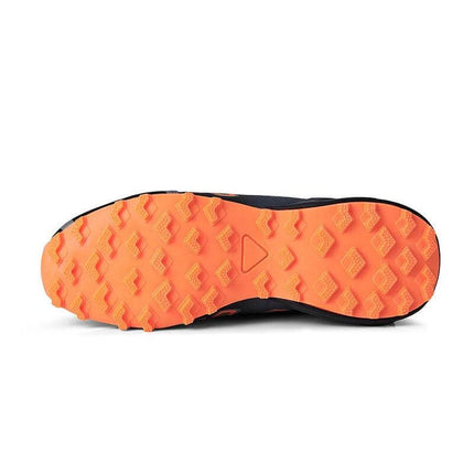 Mens Outdoor Sneakers Non Slip Casual All Season Shoes - orange non-slip outsole view for city walking, light trails and commuting, low-cut casual design