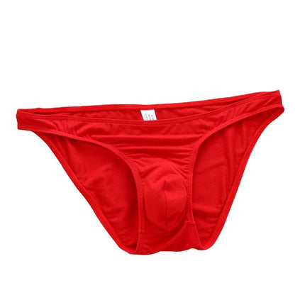 Men's Pure Cotton Briefs for Everyday Comfort Size M - red mid-rise 100% cotton brief with breathable fabric and flexible waistband