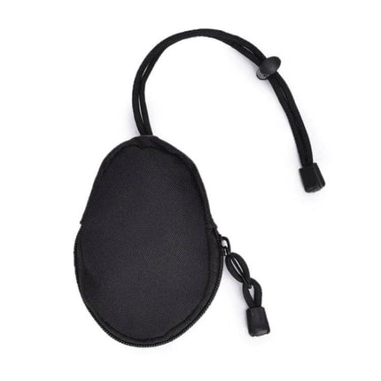 Mini Outdoor EDC Compact Carrying Bag 13x8 cm For Keys And Coins - black Oxford cloth mini pouch for keys coins and EDC