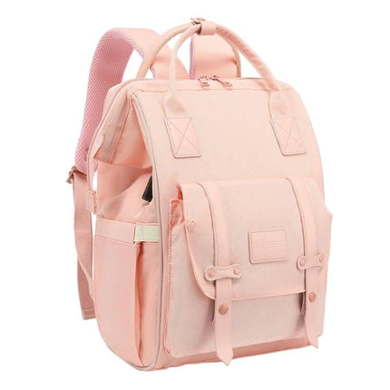 Multifunctional Mommy Bag Large Capacity Baby Care Backpack pink insulated multi-pocket diaper backpack for travel and daycare