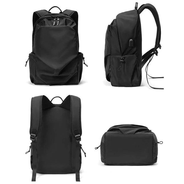 Multifunctional Oxford Laptop Bag Backpack For Daily Commute black 33x19x47cm multi-compartment water-repellent Oxford fabric