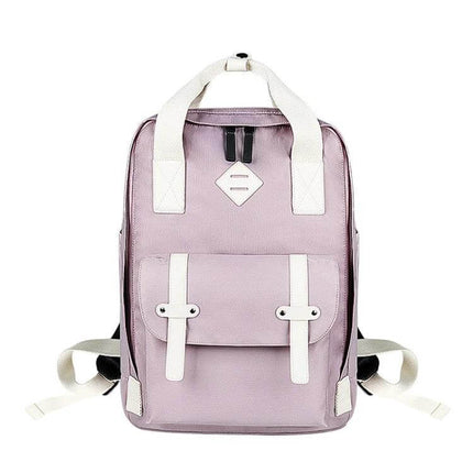 Multifunctional Waterproof Laptop Bag For 13-15.6 Inch Laptops - pink waterproof backpack with front pocket and padded laptop compartment