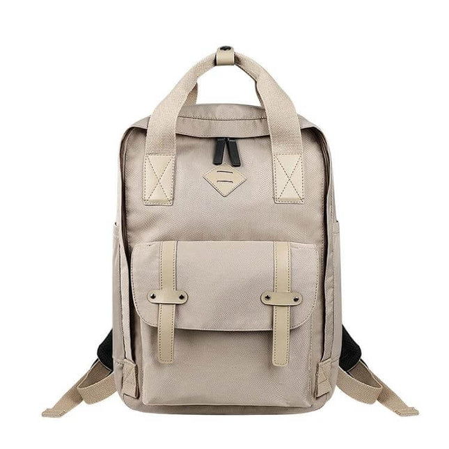 Multifunctional Waterproof Laptop Bag For 13-15.6 Inch Laptops beige backpack with waterproof polyester, shock-resistant padding, commuter and travel design