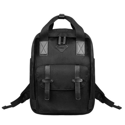Multifunctional Waterproof Laptop Bag For 13-15.6 Inch Laptops - black daily commuter backpack with shock-resistant padding and water-resistant polyester