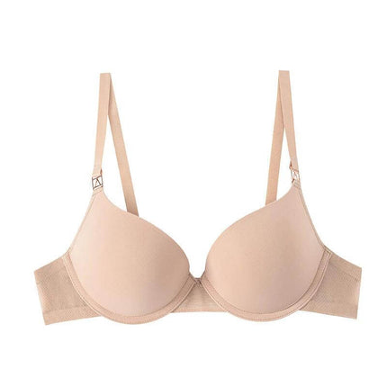 Backless Seamless Bra With Detachable Straps For Dresses in nude, thin molded cups and seamless shell for low-back dresses and strapless tops