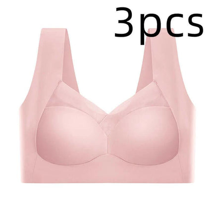 Nude Seamless Underwear Breathable For Daily Comfort - light pink seamless nylon bra for smooth discreet support