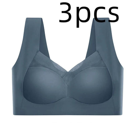 Nude Seamless Underwear Breathable For Daily Comfort - breathable seamless nylon bralette in slate blue, smooth invisible fit ideal for travel and workwear