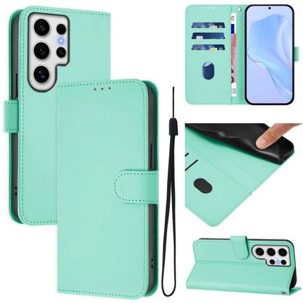 Leather Phone Case For Everyday Carry Essentials Simple Protective Case For Daily Errands On The Go mint green wallet folio with card slots and stand