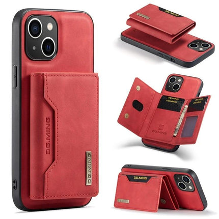 DG.MING Leather Phone Case With Card Holder For Everyday Commuting And On The Go Practical Everyday Essential - red leather wallet phone case with card slots and stand