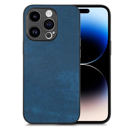 Vintage Leather Phone Case for Everyday Protection - blue vintage leather phone case with raised edges, TPU and PC layer for slim daily protection