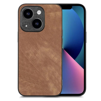 Leather Phone Case For Everyday iPhone Protection And Handling During Commutes And Daily Activities - slim brown leather iPhone case with raised edges