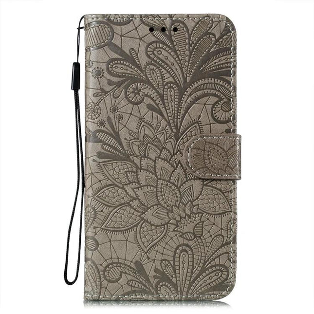 Leather iPhone Case for Everyday Protection brown floral PU leather wallet case with built-in stand, TPU frame and wrist strap