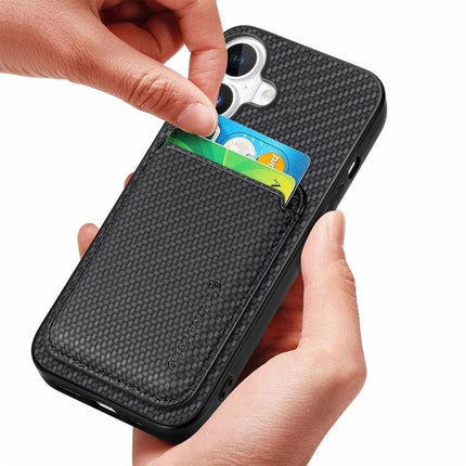 Essential Leather Phone Case With Card Slots showing slim PU leather card holder, magnetic closure and four-corner drop protection